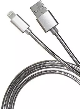 Кабель Lightning 8-pin(m)-USB 2.0(Am), 1 м, серебристый, PREMIER (6-703M2 1.0S)