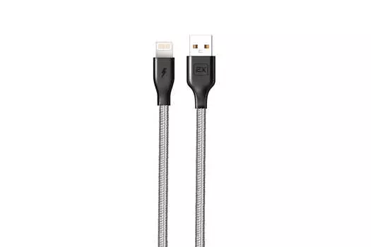 Кабель Lightning 8-pin(m)-USB 2.0(Am), 1A, 1м, серый Exployd Classic (EX-K-496)