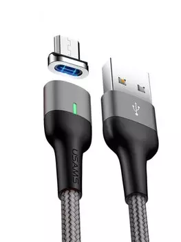 Кабель Micro USB 2.0(Bm)-USB 2.0(Am), 1м, серый USAMS U28 (SJ328USB03)