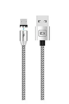 Кабель Micro USB 2.0(Bm)-USB 2.0(Am), 2.1A, 2м, серебристый Exployd Classic (EX-K-950)