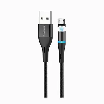 Кабель Micro USB-USB, 2.4A, 1.2м, черный Borofone Skill BU16 (122810)
