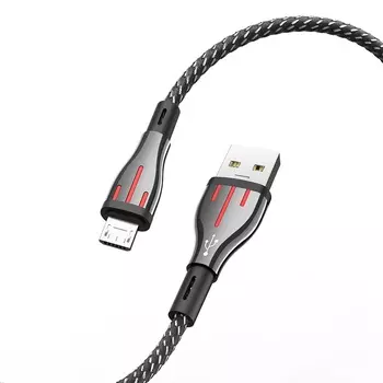Кабель Micro USB 2.0(Bm)-USB 2.0(Am), 2.4A, 1.2м, серый Borofone Highway BU23