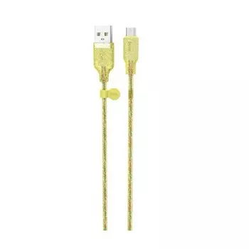 Кабель Micro USB 2.0(Bm)-USB 2.0(Am), 2.4A, 1.2м, желтый HOCO Star galaxy U73 (6931474713735)