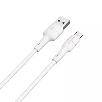 Кабель Micro USB-USB, 2.4A, 1м, белый Borofone Silicone BX30