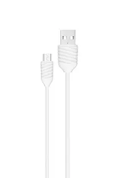 Кабель Micro USB 2.0(Bm)-USB 2.0(Am), 2.4A, 1м, белый Exployd (EX-K-1304)