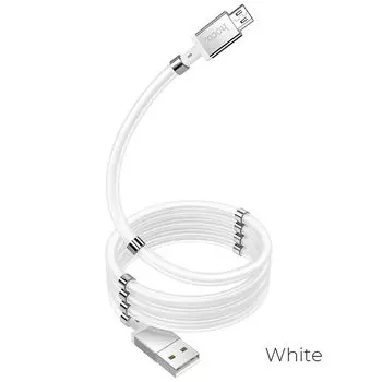 Кабель Micro USB-USB, 2.4A, 1м, белый HOCO magic U91 (6931474730732 / УТ-00009593)