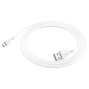 Кабель Micro USB-USB, 2.4A, 1м, белый HOCO Ultimate X61 (6931474747839)