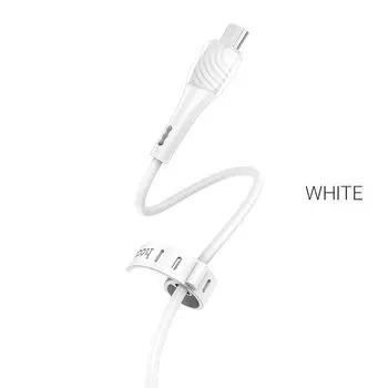Кабель Micro USB 2.0(Bm)-USB 2.0(Am), 2.4A, 1м, белый HOCO X49 (6931474734051)