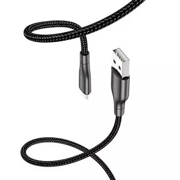 Кабель Micro USB 2.0(Bm)-USB 2.0(Am), 2.4A, 1м, черный Borofone BX45