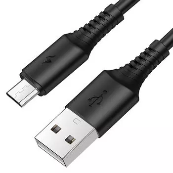 Кабель Micro USB-USB, 2.4A, 1м, черный Borofone BX47 (6931474740687)