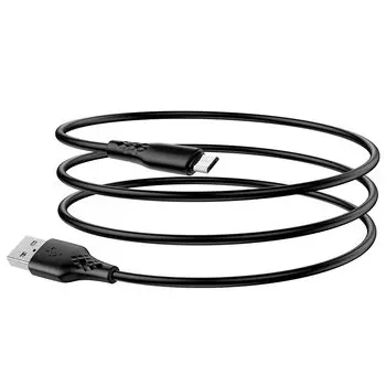 Кабель Micro USB-USB, 2.4A, 1м, черный Borofone BX48