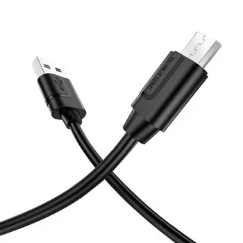Кабель Micro USB-USB, 2.4A, 1м, черный Borofone BX55 (6931474747983)