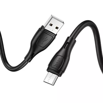 Кабель Micro USB-USB, 2.4A, 1м, черный HOCO Ultimate X61 (6931474747822)