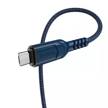 Кабель Micro USB-USB, 2.4A, 1м, голубой HOCO X59 (HC-44913)