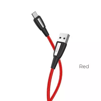 Кабель Micro USB 2.0(Bm)-USB 2.0(Am), 2.4A, 1м, красный HOCO Titan X39 (6931474711311)
