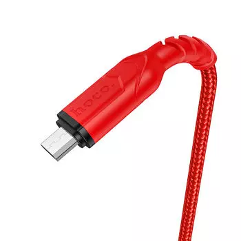 Кабель Micro USB 2.0(Bm)-USB 2.0(Am), 2.4A, 1м, красный HOCO X59 (HC-44906)