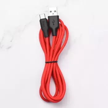 Кабель Micro USB 2.0(Bm)-USB 2.0(Am), 2.4A, 2м, красный HOCO plus X21 (713841 )