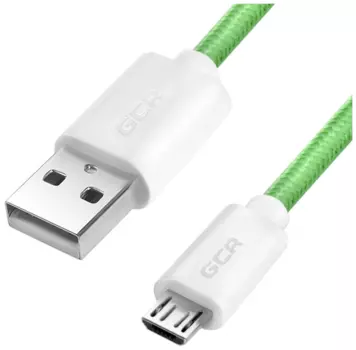Кабель Micro USB 2.0(Bm)-USB 2.0(Am), 3A Quick Charge, 50см, зеленый Greenconnect (GCR-51690)