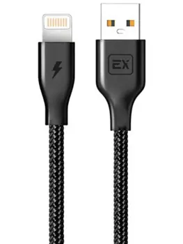 Кабель Lightning 8-pin(m)-USB 2.0(Am), 2.1A, 1м, черный Exployd (EX-K-495)