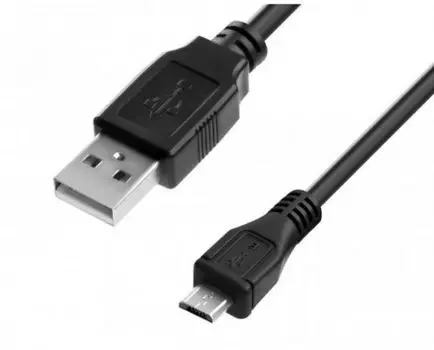 Кабель Micro USB 2.0(Bm)-USB 2.0(Am), 50см, черный 4PH (4PH-R90035 )