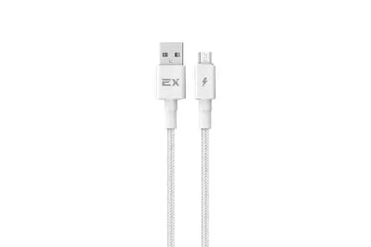 Кабель Micro USB 2.0(Bm)-USB 2.0(Am), экранированный, 2A, белый Exployd (EX-K-1155)