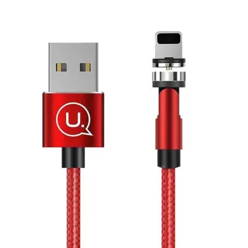Кабель Lightning 8-pin(m)-USB 2.0(Am), 2.1A, 1м, красный USAMS U59 US-SJ472 (6958444924472)