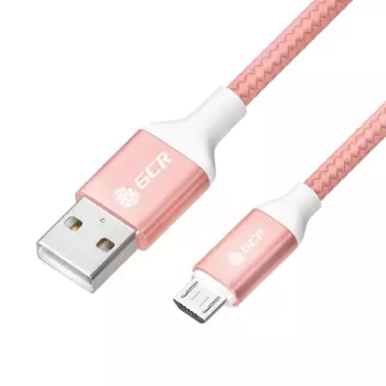 Кабель Micro USB 2.0(Bm)-USB 2.0(Am) быстрая зарядка, 1.5м, розовый Greenconnect (GCR-52474)