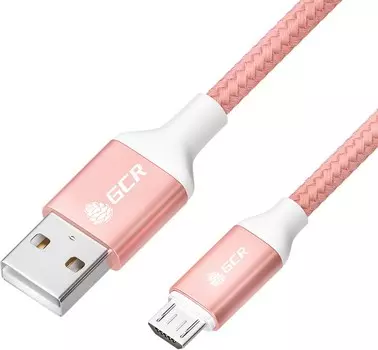 Кабель Micro USB 2.0(Bm)-USB 2.0(Am) Quick Charge, 1м, розовый Greenconnect (GCR-52473)