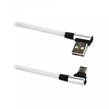 Кабель Micro USB 2.0(Bm)-USB 2.0(Am), угловой, 1м, серебристый BLAST (BMC-117)