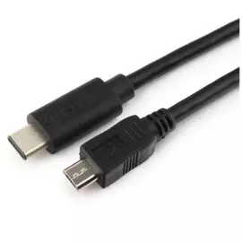 Кабель Micro USB 2.0(Bm)-USB 2.0 Type-C(m), 1м, черный PERFEO (U4604)