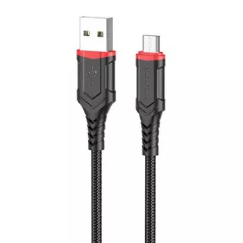 Кабель Micro USB-USB, 2.4A, 1м, черный Borofone BX67 (207884)