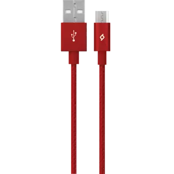 Кабель micro USB-USB, TTEC, 1.2m, красный, Нейлоновая оплетка кабеля (2DK11K)