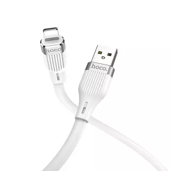 Кабель Lightning 8-pin-USB, 2.4A, 1.2м, белый HOCO Forest U72 (713254)