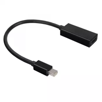 Кабель Mini DisplayPort(20M)-HDMI(19F) v1.2 4K, экранированный, 20см, черный ACD (ACD-DAMHF-01B)