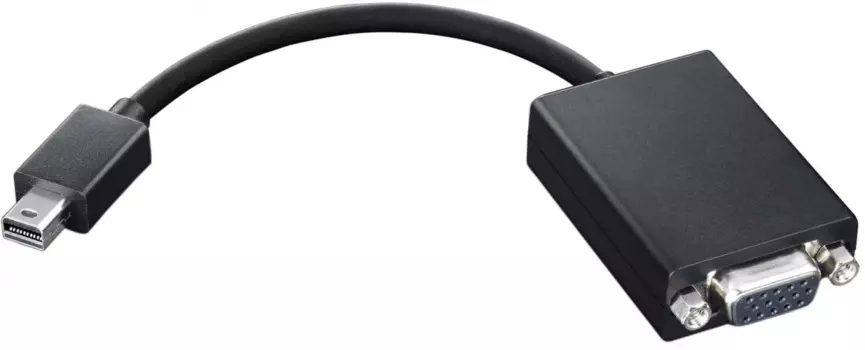 Кабель Mini DisplayPort(M)-VGA(15F), экранированный, 20см, черный Lenovo (0A36536)