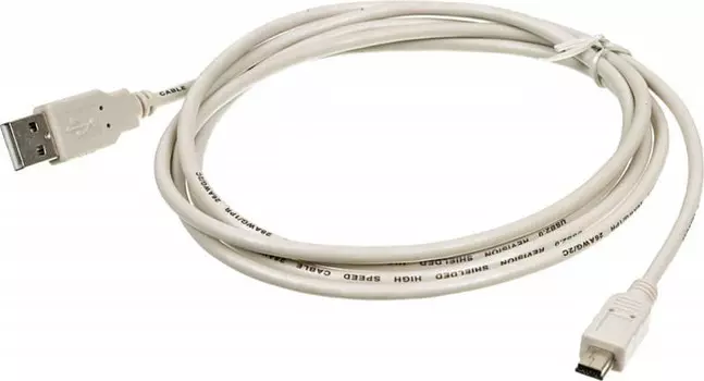 Кабель Mini USB 2.0(Bm)-USB 2.0(Am), 1.8м, серый Ningbo USB2.0-M5P (841899)