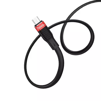 Кабель Mini USB 2.0(Bm)-USB 2.0(Am), 2.4A, 1.2м, черный HOCO Forest U72 (6931474713278)