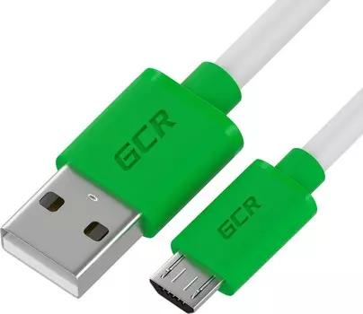 Кабель Mini USB 2.0(Bm)-USB 2.0(Am) быстрая зарядка, 1м, белый Greenconnect (GCR-52478)