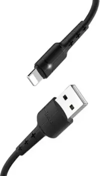 Кабель Lightning 8-pin(m)-USB 2.0(Am), 2.4A, 1.2м, черный HOCO RA5 (УТ000022078)