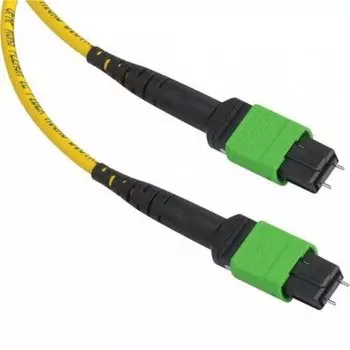Кабельная сборка LANMASTER, MPO/UPC-MPO/UPC, одномодовый, 9/125, OS2, 12 волокон, 1 м, LSZH, желтый (LAN-12M-12M/OS2B-1.0)