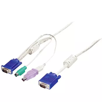 Кабель LevelOne ACC-2101, 1-to-3 PS/2 and USB для KVM-0831/1631, 1.8m