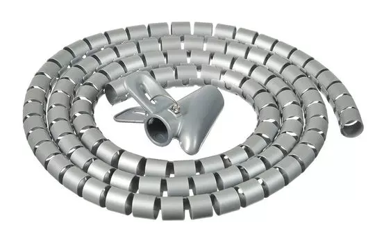 Кабельный органайзер Buro BHP CG22S Spiral Hose, 20мм, 2м, серебристый (BHP CG22S)