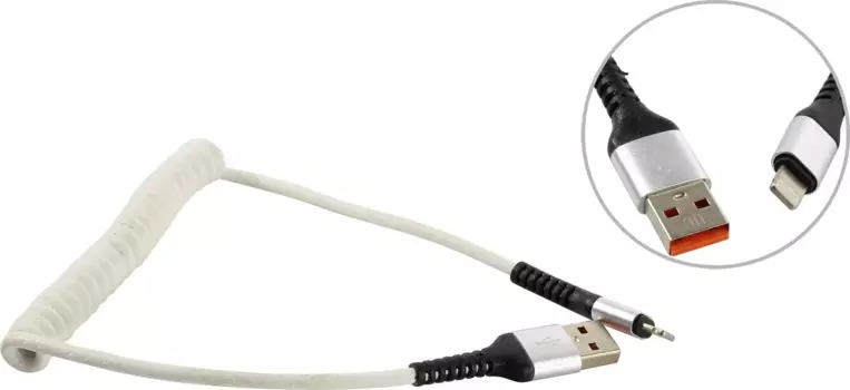 Кабель Lightning 30-pin(m)-USB 2.0 Type-C(m), MFi, 2A 1 м, белый MEDIAGADGET (MGC036PWT)
