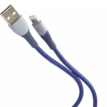 Кабель Lightning 8-pin-USB, 2.4A, 1.2м, синий USAMS U77 US-SJ541 (SJ541USB02)