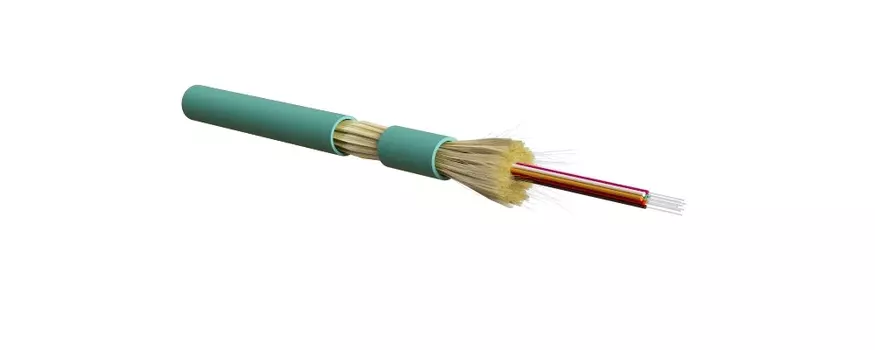 Кабель оптический Hyperline многомодовый, 50/125мкм, OM3, 8 волокон, 1 м, бирюзовый, LSZH (FO-DT-IN-503-8-LSZH-AQ)