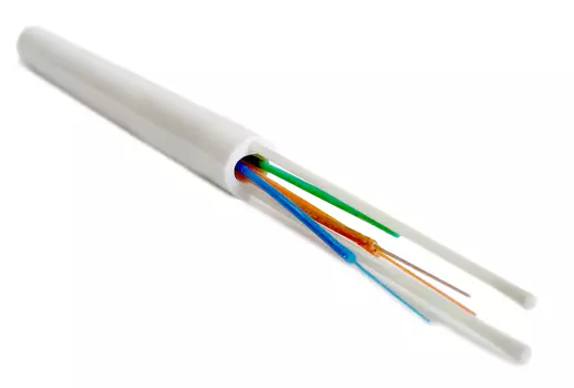 Кабель оптический Hyperline одномодовый, 9/125мкм, SMF-28 ULTRA (G.652.D), 8 волокон, 1 м, белый, LSZH (FO-DPE-IN-9S-8-LSZH-WH)