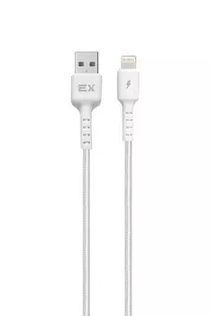 Кабель Lightning 8-pin(m)-USB 2.0(Am), 2.4A, 1м, белый Exployd Flow (EX-K-1268)