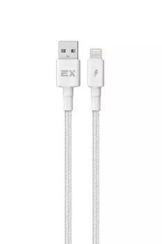 Кабель Lightning 8-pin(m)-USB 2.0(Am), 2.4A, 1м, белый Exployd Flow (EX-K-1280)
