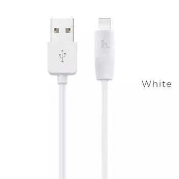 Кабель Lightning 8-pin(m)-USB 2.0(Am), 2.4A, 1м, белый HOCO Rapid X1 (6957531061809 / УТ-00009241)