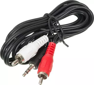 Кабель-переходник (адаптер) 2xRCA(M)-Jack 3.5mm(M), 1.5м, черный Ningbo (JAAC010-1.5)